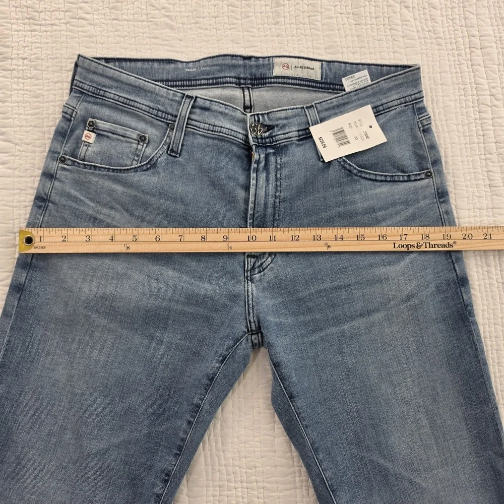 AG A Goldshmeid AG-ED Denim Tellis Modern Slim Men's 33x33 NWT Stretch NEW‎